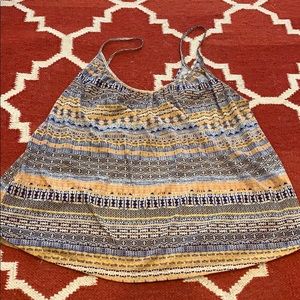 Patterned Loose Fitting Tank Top